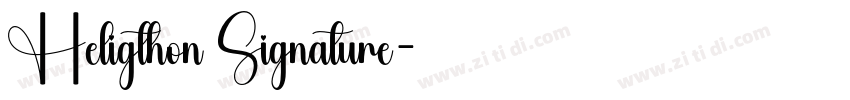 Heligthon Signature字体转换